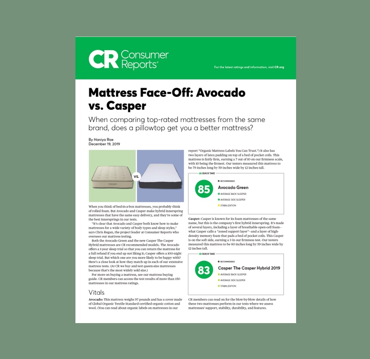 Best crib mattress consumer reports 2025